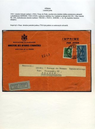 ALBÁNIE: LETECKÁ POŠTA 1916-1944 – list 8