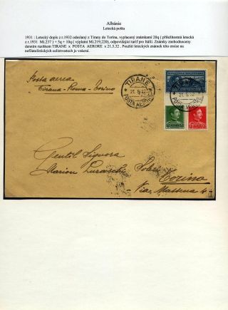 ALBÁNIE: LETECKÁ POŠTA 1916-1944 – list 11