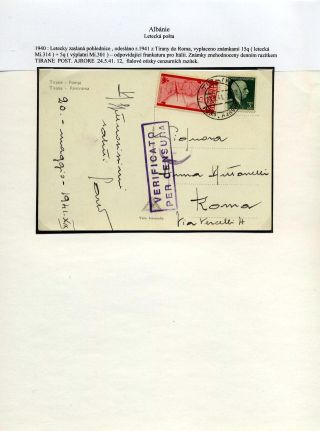 ALBÁNIE: LETECKÁ POŠTA 1916-1944 – list 14