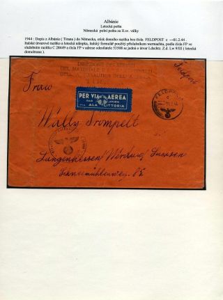 ALBÁNIE: LETECKÁ POŠTA 1916-1944 – list 16