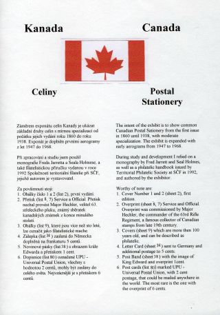 CANADA: POSTAL STATIONERY – sheet 1