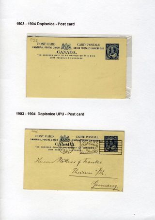 CANADA: POSTAL STATIONERY – sheet 66