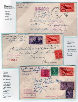 LETECKÉ ZNÁMKY USA 5c SKYMASTER (1946-48) – list 3