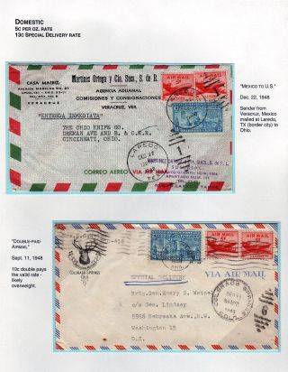 LETECKÉ ZNÁMKY USA 5c SKYMASTER (1946-48) – list 7