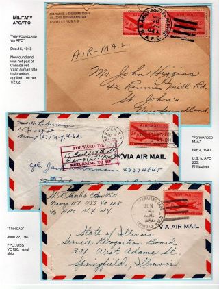 USA: LUFTPOSTMARKEN 5c SKYMASTER (1946-48) – Blatt 19