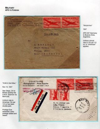 USA: LUFTPOSTMARKEN 5c SKYMASTER (1946-48) – Blatt 23
