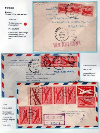 USA: LUFTPOSTMARKEN 5c SKYMASTER (1946-48) – Blatt 33
