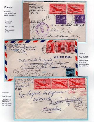 USA: LUFTPOSTMARKEN 5c SKYMASTER (1946-48) – Blatt 34