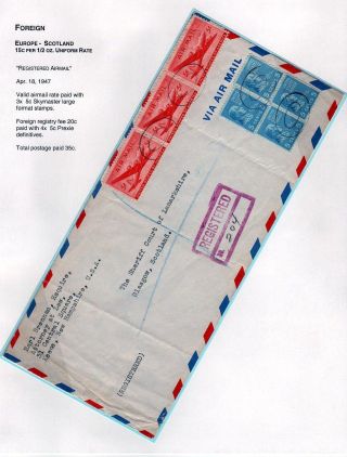 USA: LUFTPOSTMARKEN 5c SKYMASTER (1946-48) – Blatt 37