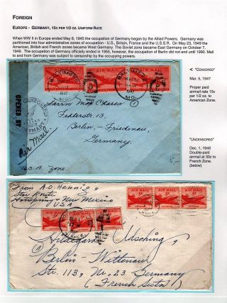 USA: LUFTPOSTMARKEN 5c SKYMASTER (1946-48) – Blatt 38