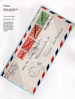USA: LUFTPOSTMARKEN 5c SKYMASTER (1946-48) – Blatt 39