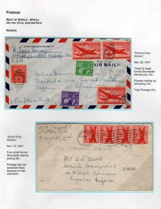 USA: LUFTPOSTMARKEN 5c SKYMASTER (1946-48) – Blatt 41