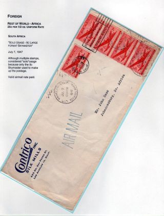 USA: LUFTPOSTMARKEN 5c SKYMASTER (1946-48) – Blatt 42