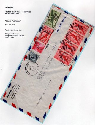 USA: LUFTPOSTMARKEN 5c SKYMASTER (1946-48) – Blatt 46