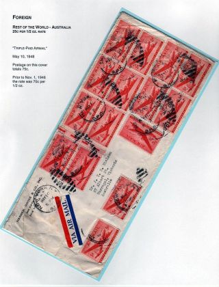 USA: LUFTPOSTMARKEN 5c SKYMASTER (1946-48) – Blatt 47