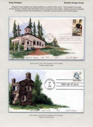 FDC's OF ROBERT D'SPAIN - HAND DRAWN / HAND PAINTED (1985-1999) – sheet 6