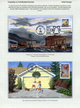 FDC's OF ROBERT D'SPAIN - HAND DRAWN / HAND PAINTED (1985-1999) – sheet 8
