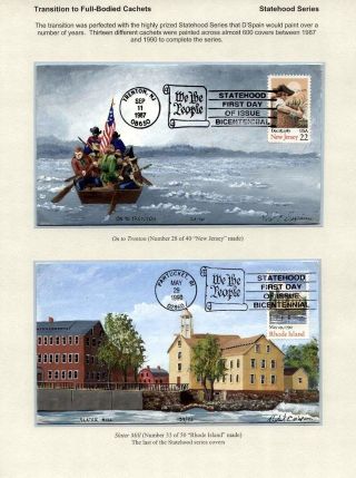 FDC's OF ROBERT D'SPAIN - HAND DRAWN / HAND PAINTED (1985-1999) – sheet 9