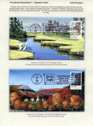 FDC's OF ROBERT D'SPAIN - HAND DRAWN / HAND PAINTED (1985-1999) – sheet 10