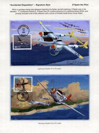 FDC's OF ROBERT D'SPAIN - HAND DRAWN / HAND PAINTED (1985-1999) – sheet 11