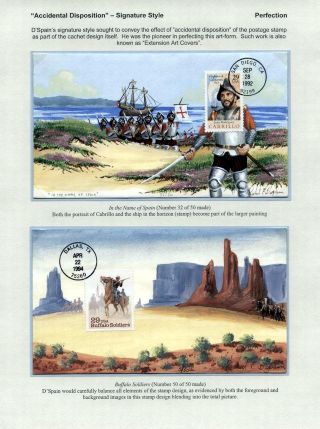 FDC's OF ROBERT D'SPAIN - HAND DRAWN / HAND PAINTED (1985-1999) – sheet 12