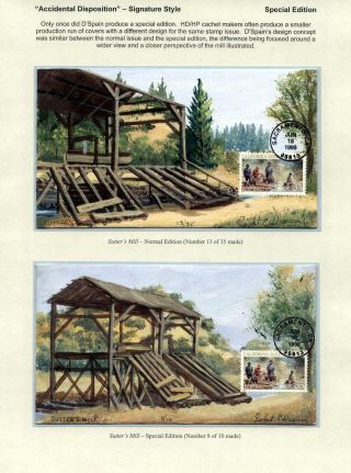 FDC's OF ROBERT D'SPAIN - HAND DRAWN / HAND PAINTED (1985-1999) – sheet 13