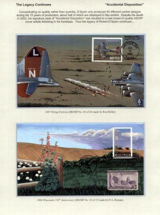 FDC's OF ROBERT D'SPAIN - HAND DRAWN / HAND PAINTED (1985-1999) – sheet 15