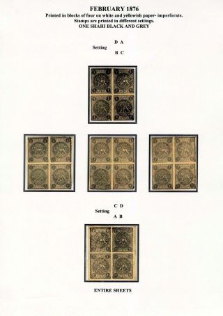 IRAN - STUDY OF EARLY LION ISSUES – sheet 72