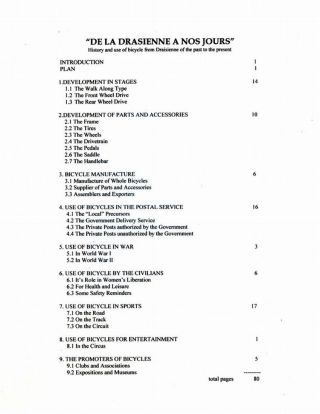 SINCE DRAISIENNE TO THE PRESENT (HISTORY OF BICYCLES) – sheet 2