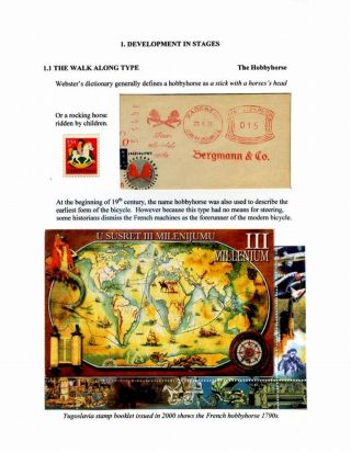 SINCE DRAISIENNE TO THE PRESENT (HISTORY OF BICYCLES) – sheet 3