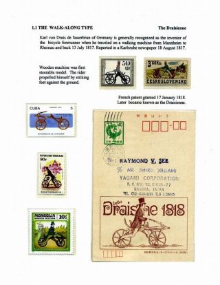 SINCE DRAISIENNE TO THE PRESENT (HISTORY OF BICYCLES) – sheet 6