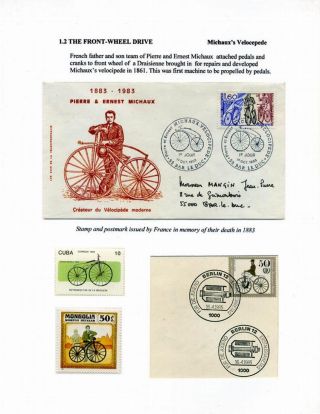 SINCE DRAISIENNE TO THE PRESENT (HISTORY OF BICYCLES) – sheet 9