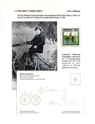 SINCE DRAISIENNE TO THE PRESENT (HISTORY OF BICYCLES) – sheet 15