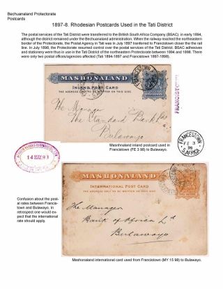 THE POSTAL STATIONERY CARDS OF BECHUANALAND – sheet 38