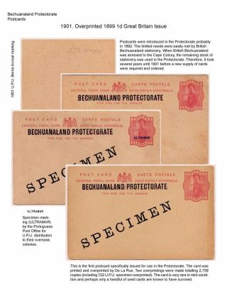 THE POSTAL STATIONERY CARDS OF BECHUANALAND – sheet 40