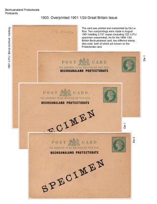 THE POSTAL STATIONERY CARDS OF BECHUANALAND – sheet 42
