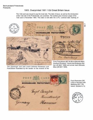 THE POSTAL STATIONERY CARDS OF BECHUANALAND – sheet 43