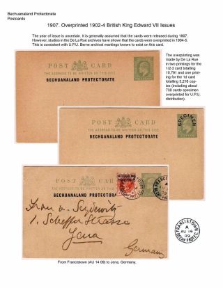 THE POSTAL STATIONERY CARDS OF BECHUANALAND – sheet 44