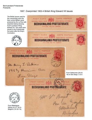 THE POSTAL STATIONERY CARDS OF BECHUANALAND – sheet 47