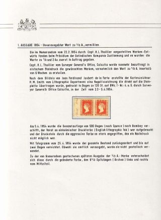 BRITISCH INDIEN - EINHEIMISCHE AUSGABEN DER OSTINDISCHEN KOMPANIE 1854 – Blatt 13