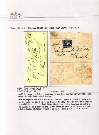 BRITSKÁ INDIE - MÍSTNÍ VYDÁNÍ VÝCHODOINDICKÉ SPOLEČNOSTI 1854 – list 28