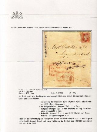 BRITSKÁ INDIE - MÍSTNÍ VYDÁNÍ VÝCHODOINDICKÉ SPOLEČNOSTI 1854 – list 42
