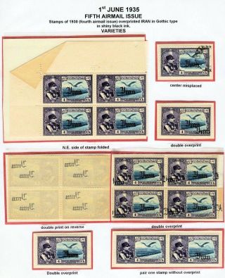 IRAN AIRMAIL STAMPS AND COVERS – sheet 73