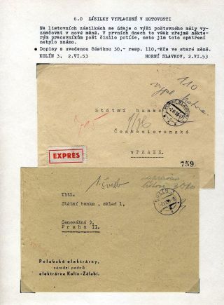 CZECHOSLOVAK MONETARY REFORM 1953 – sheet 91