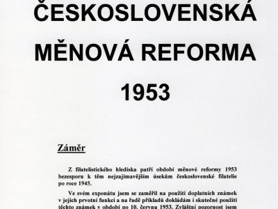 CZECHOSLOVAK MONETARY REFORM 1953