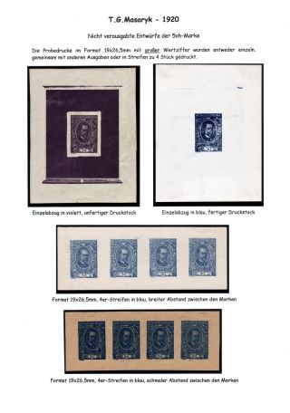 CZECHOSLOVAKIA 1920-1923, TYPOGRAPHY STAMPS ISSUES – sheet 5