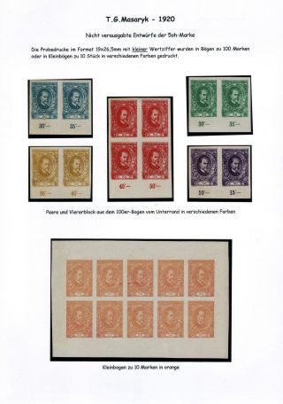 CZECHOSLOVAKIA 1920-1923, TYPOGRAPHY STAMPS ISSUES – sheet 6