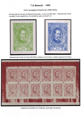 CZECHOSLOVAKIA 1920-1923, TYPOGRAPHY STAMPS ISSUES – sheet 8
