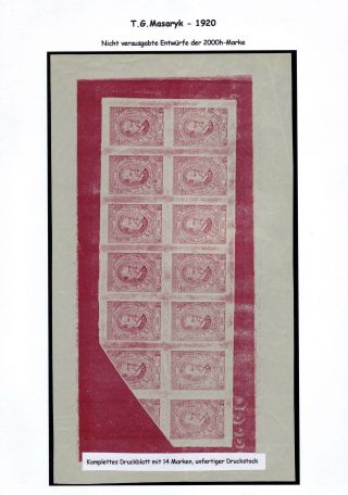 CZECHOSLOVAKIA 1920-1923, TYPOGRAPHY STAMPS ISSUES – sheet 9