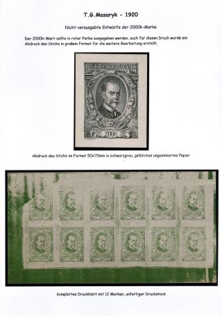CZECHOSLOVAKIA 1920-1923, TYPOGRAPHY STAMPS ISSUES – sheet 10